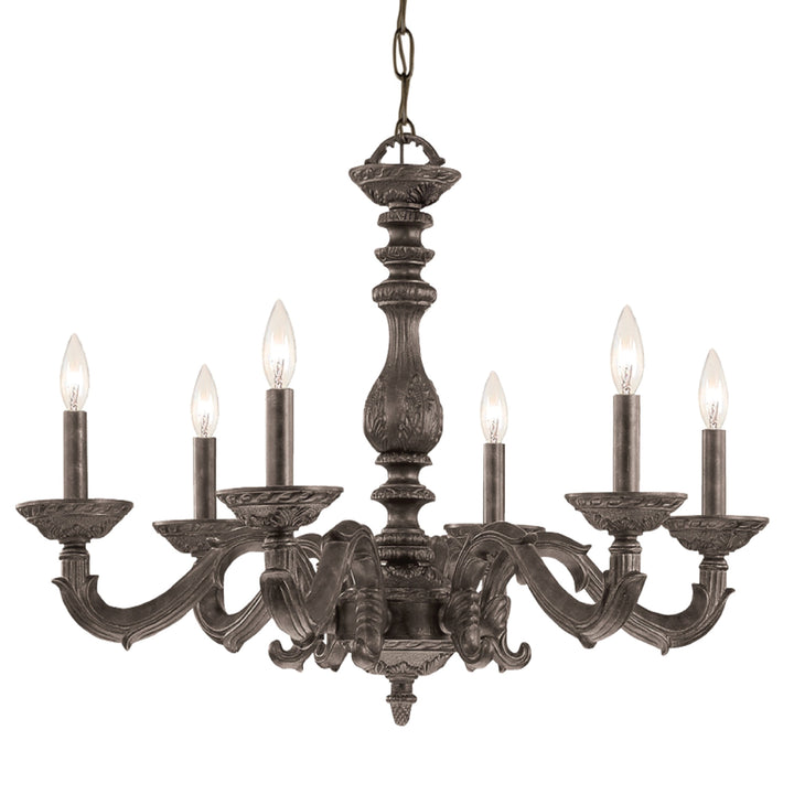 Paris Market 6 Light Antique White Chandelier