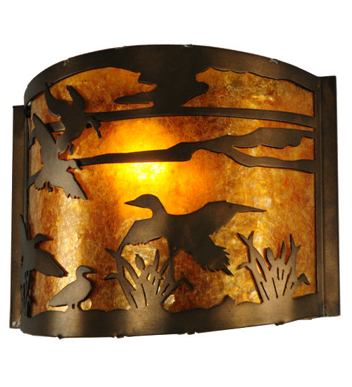 12"W Ducks In Flight Wall Sconce