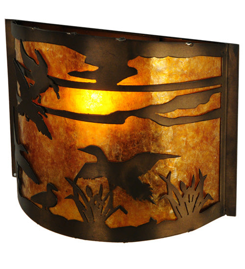 12"W Ducks In Flight Wall Sconce