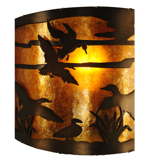 12"W Ducks In Flight Wall Sconce