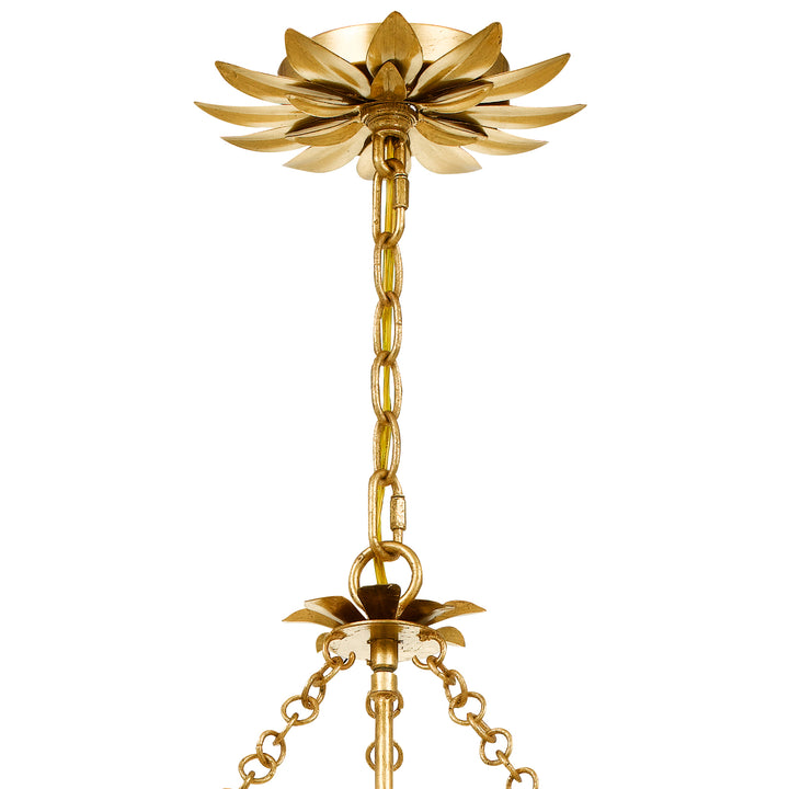 Crystorama Broche 8 Light Antique Gold Chandelier