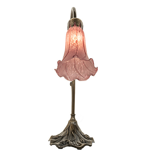 15" High Lavender Tiffany Pond Lily Accent Lamp