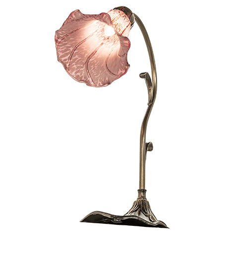 15" High Lavender Tiffany Pond Lily Accent Lamp