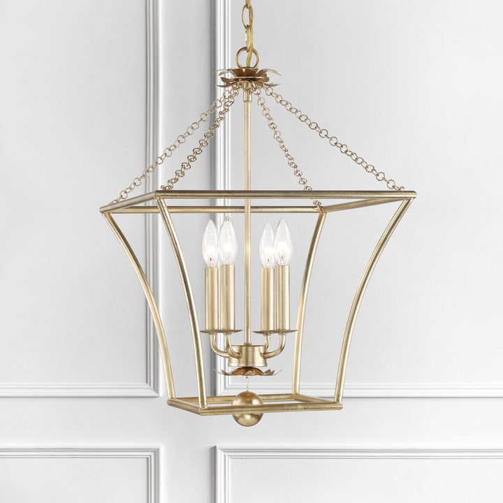 Crystorama Broche 4 Light Antique Gold Mini Chandelier