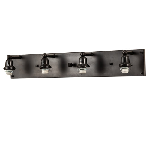 36"W Craftsman Brown 4 Lt Vanity Hardware