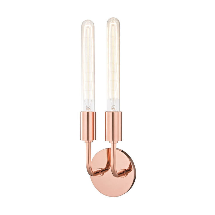 Ava Wall Sconce 2 Bulbs - Polished Copper