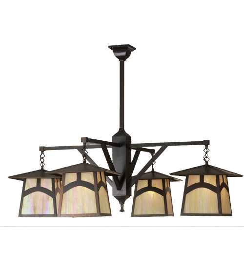 47"W Stillwater Hill Top 4 Lt Chandelier