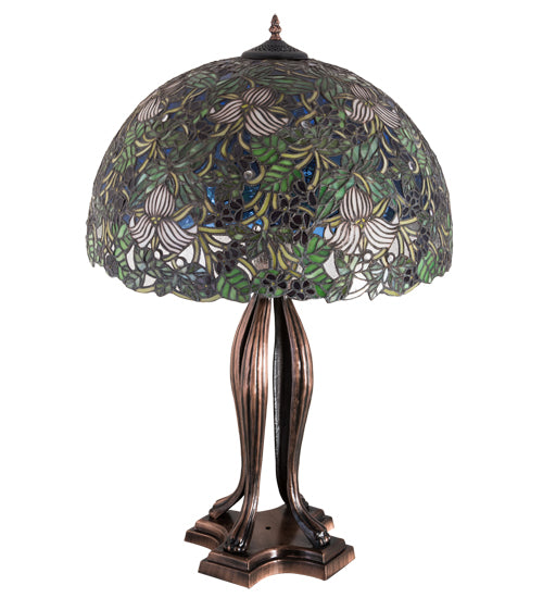 30"H Trillium & Violet Table Lamp