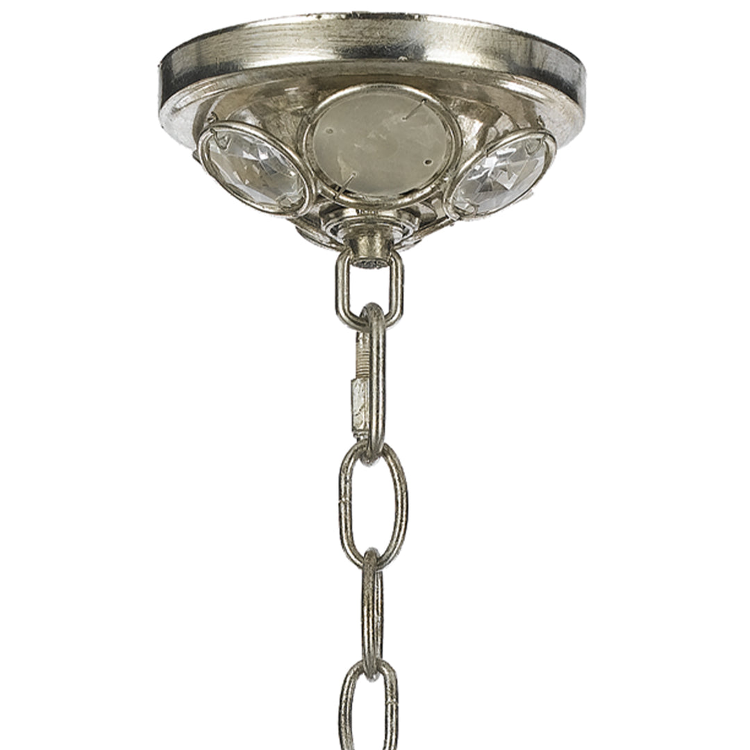 Crystorama Palla 1 Light Antique Silver Mini Pendant