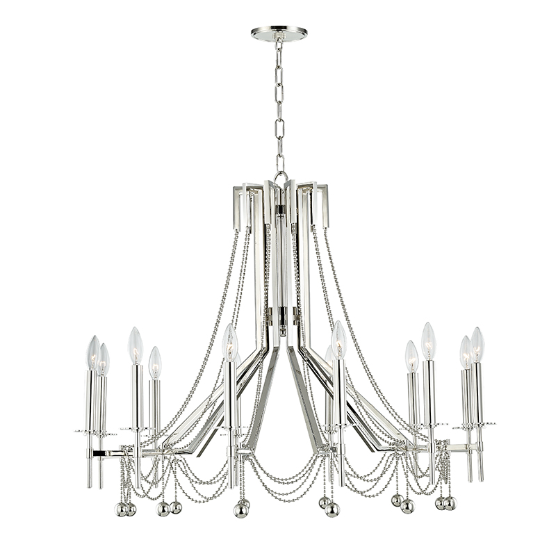 Zariah Chandelier 29" - Polished Nickel