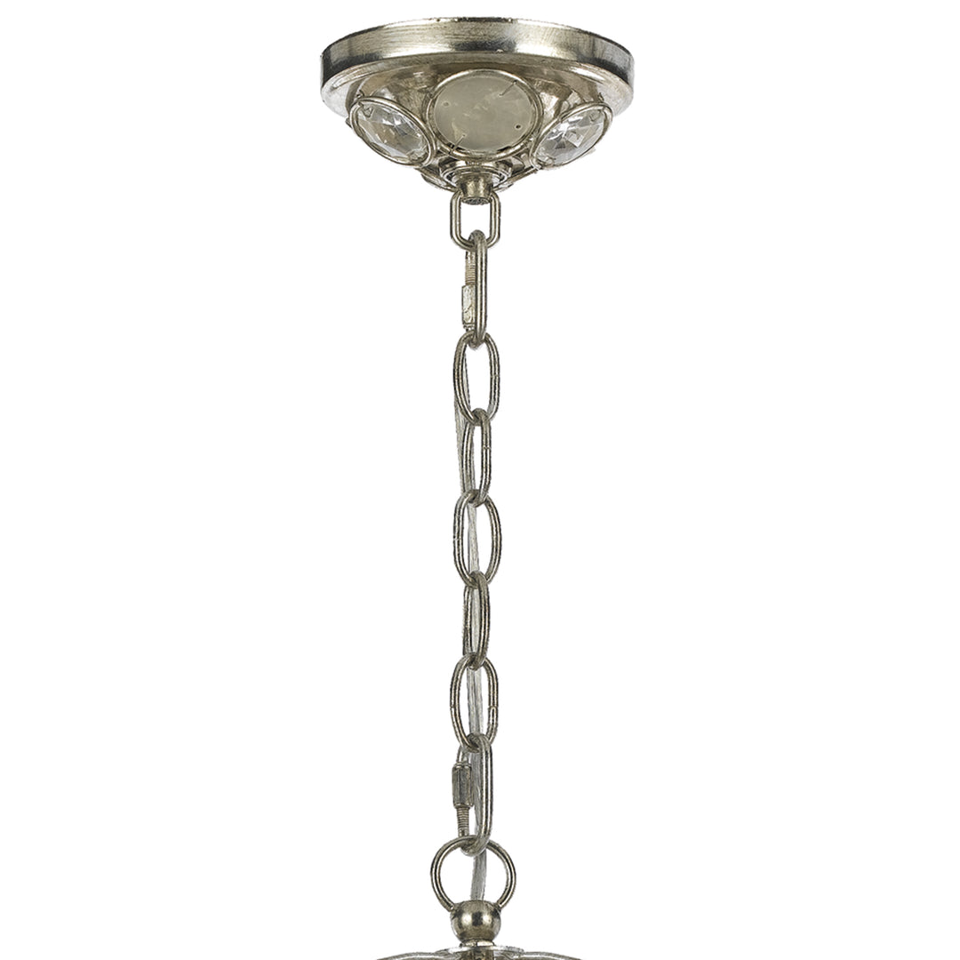 Crystorama Palla 1 Light Antique Silver Sphere Pendant