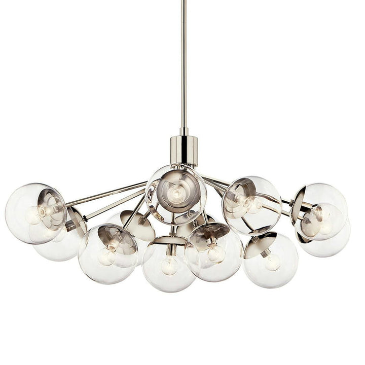 Silvarious Light Linear Convertible Chandelier with Clear Glass