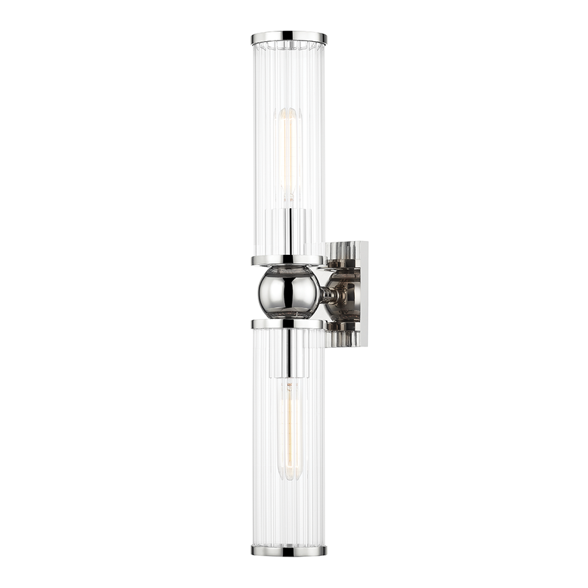 Malone 2 Light Wall Sconce - Polished Nickel