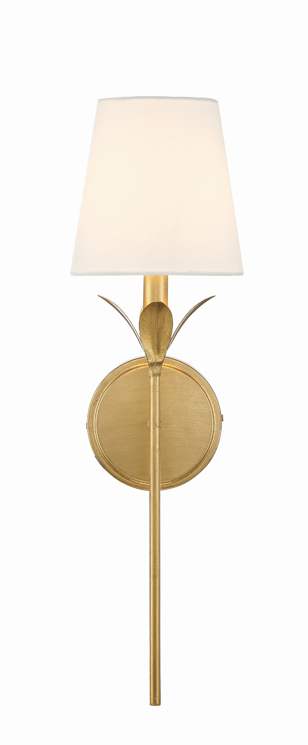 Crystorama Broche 1 Light Antique Gold Sconce