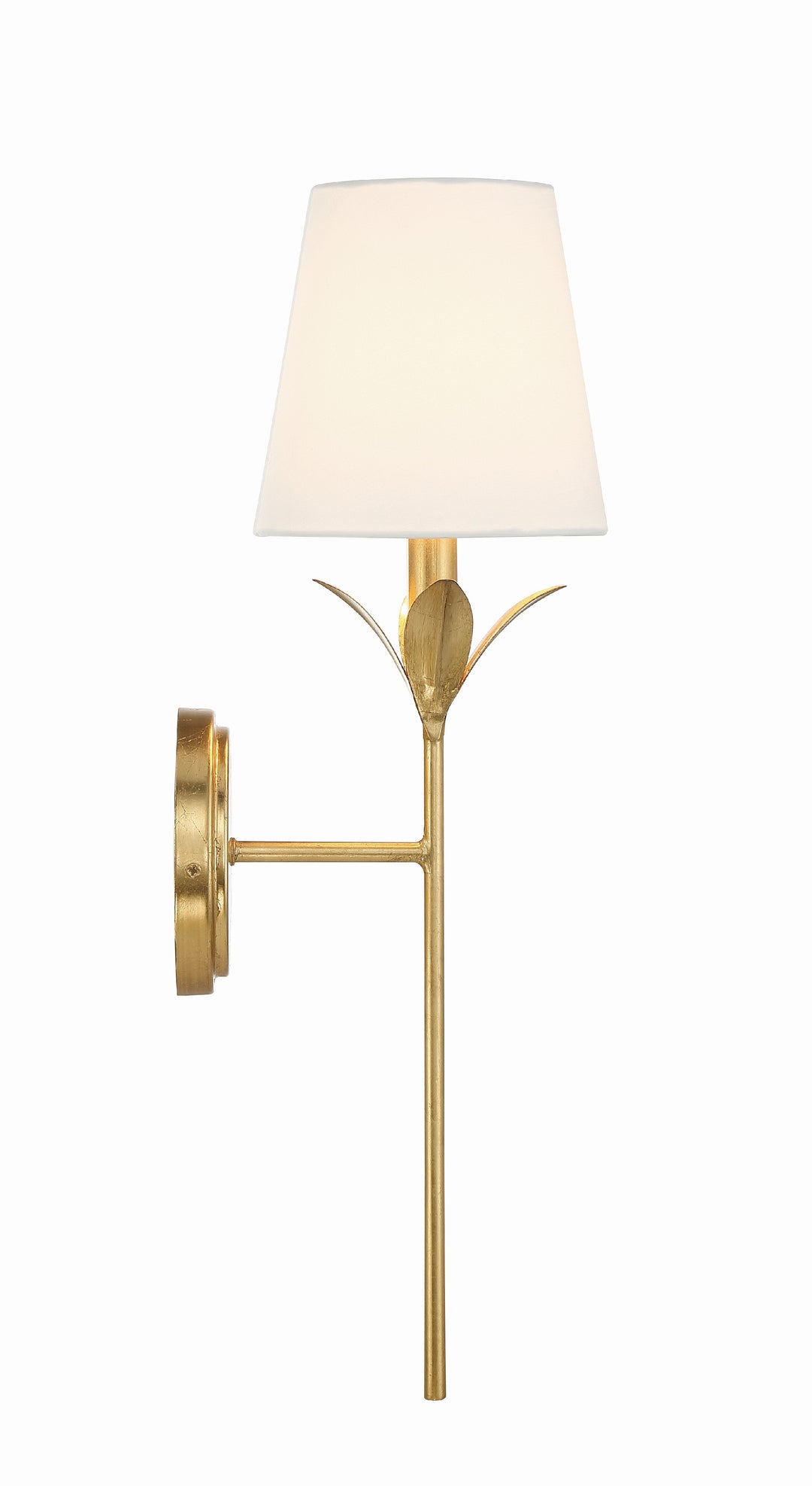 Crystorama Broche 1 Light Antique Gold Sconce