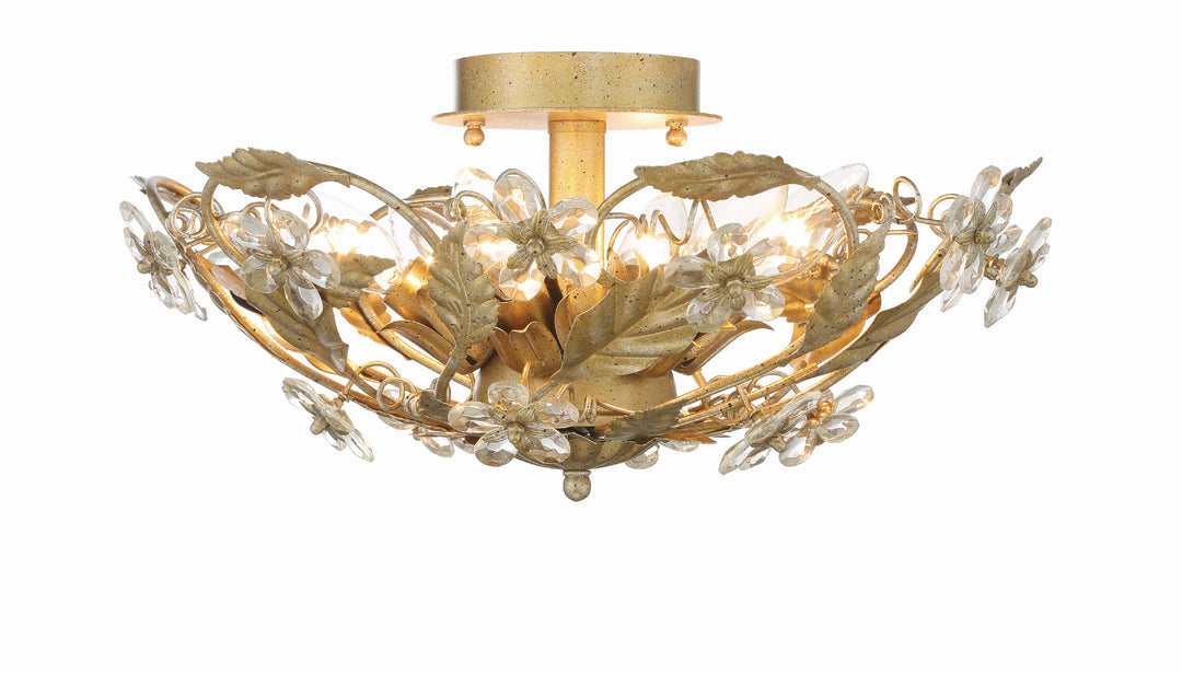 Crystorama Paris Market 6 Light Antique White Semi Flush Mount