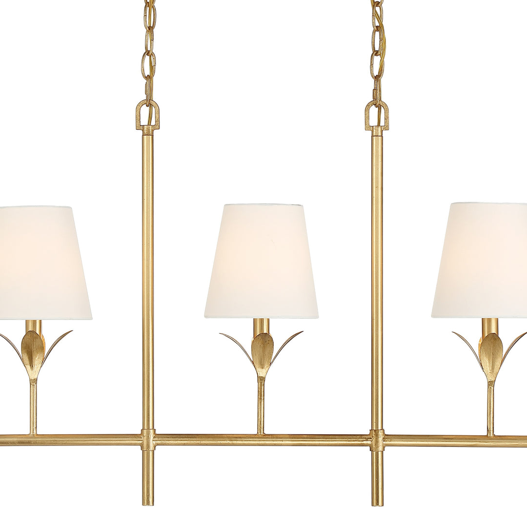 Crystorama Broche 5 Light Antique Gold Chandelier