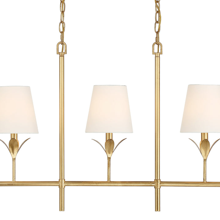 Crystorama Broche 5 Light Antique Gold Chandelier