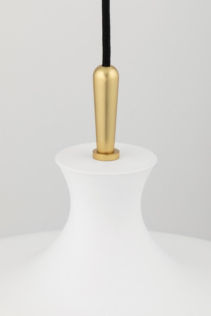 Cassidy Pendant 10" - Polished Nickel/Dusk Black