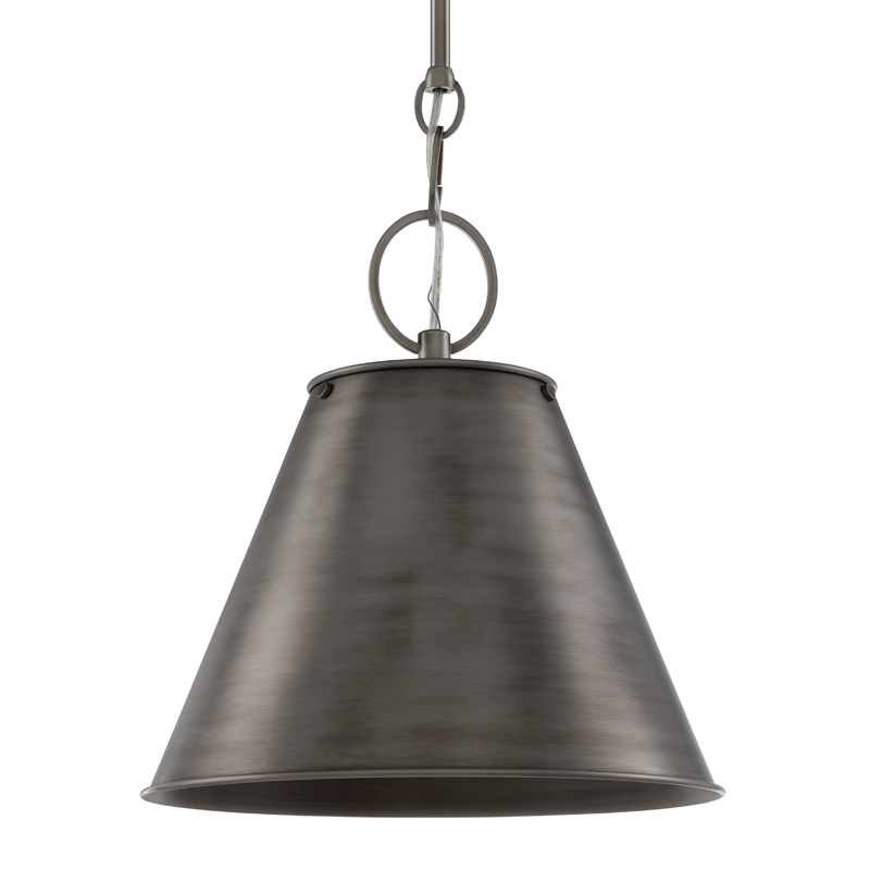 Altamont Pendant Metal Shade, 15" - Historic Nickel