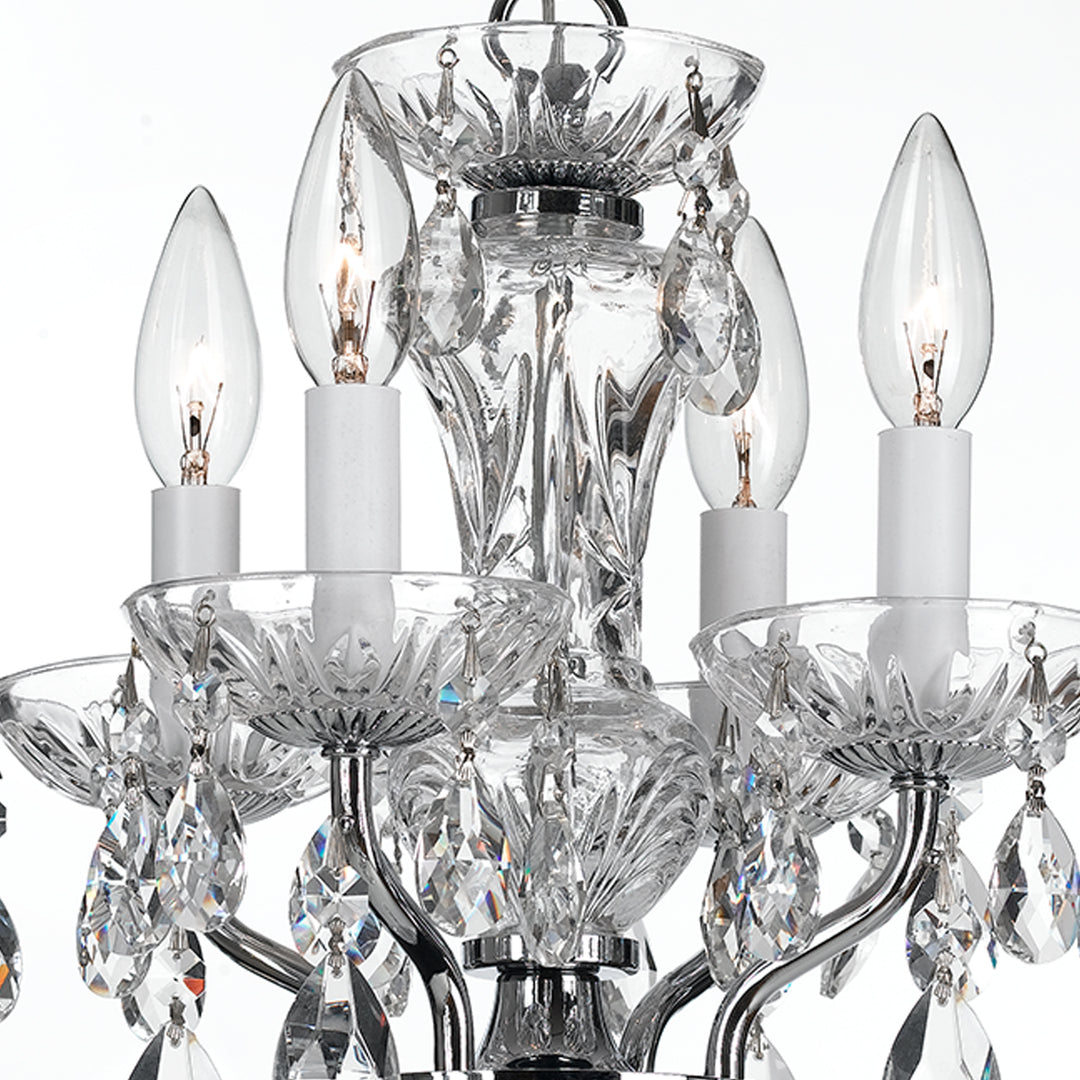 Crystorama Traditional Crystal 4 Light Spectra Crystal Polished English Bronze Mini Chandelier