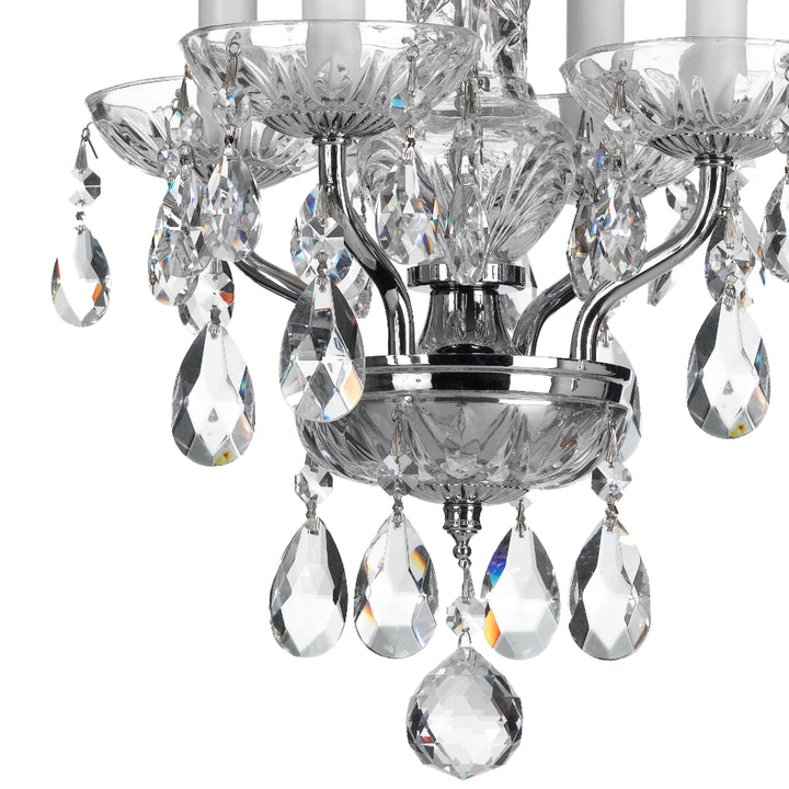 Crystorama Traditional Crystal 4 Light Spectra Crystal Polished English Bronze Mini Chandelier