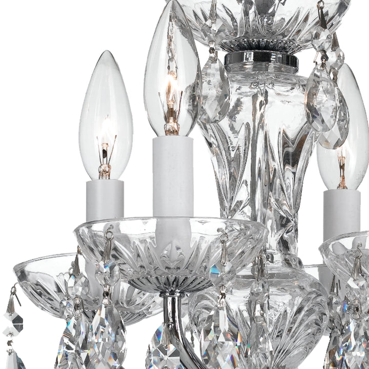 Crystorama Traditional Crystal 4 Light Spectra Crystal Polished English Bronze Mini Chandelier