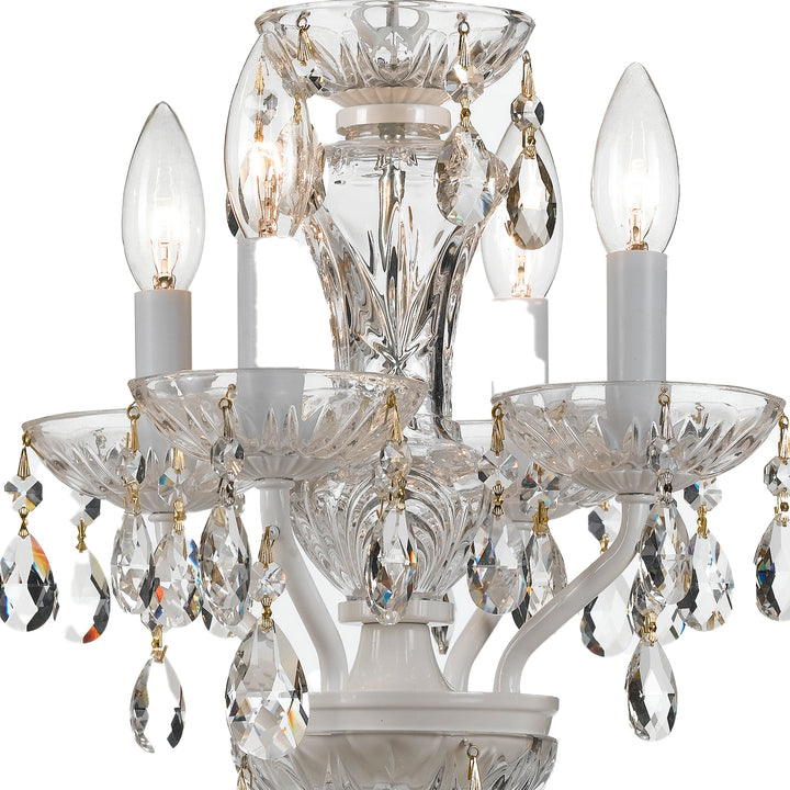 Crystorama Traditional Crystal 4 Light Spectra Crystal Polished English Bronze Mini Chandelier