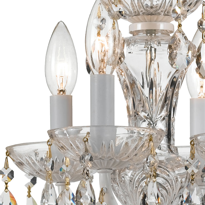 Crystorama Traditional Crystal 4 Light Spectra Crystal Polished English Bronze Mini Chandelier