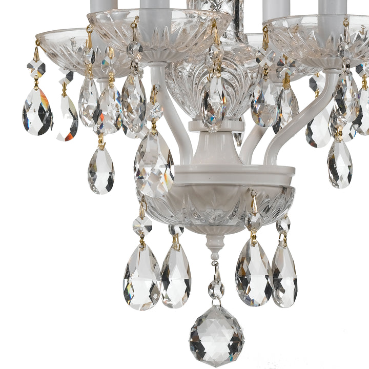 Crystorama Traditional Crystal 4 Light Spectra Crystal Polished English Bronze Mini Chandelier