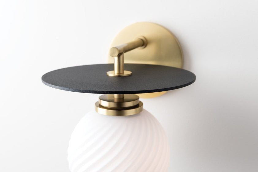 Ellis Wall Sconce - Aged Brass/Dusk Black