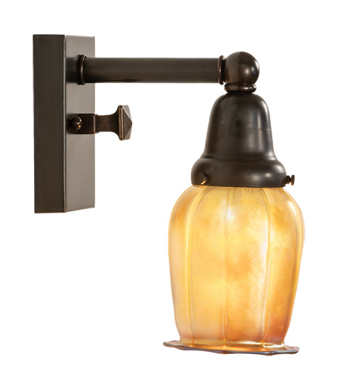 4" Wide Revival Oyster Bay Favrile Wall Sconce