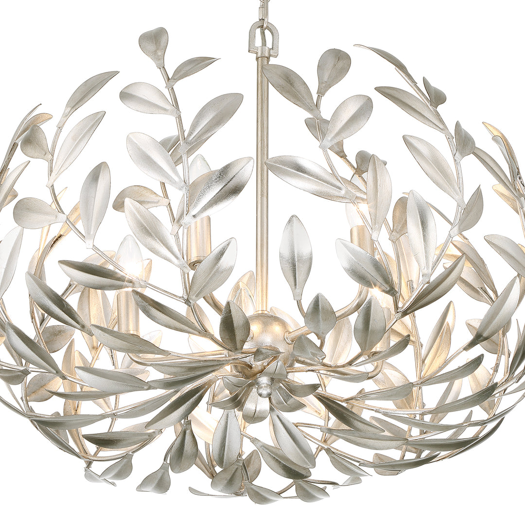 Crystorama Broche 5 Light Antique Gold Chandelier