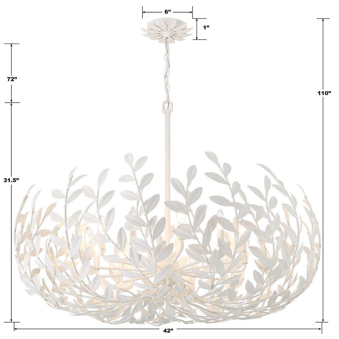 Crystorama Broche 12 Light Antique Gold Chandelier