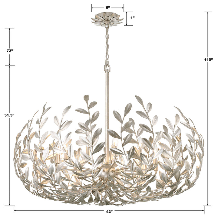 Crystorama Broche 12 Light Antique Gold Chandelier