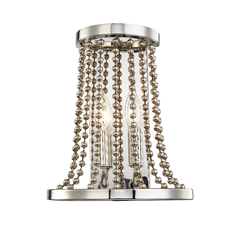 Spool Wall Sconce - Polished Nickel