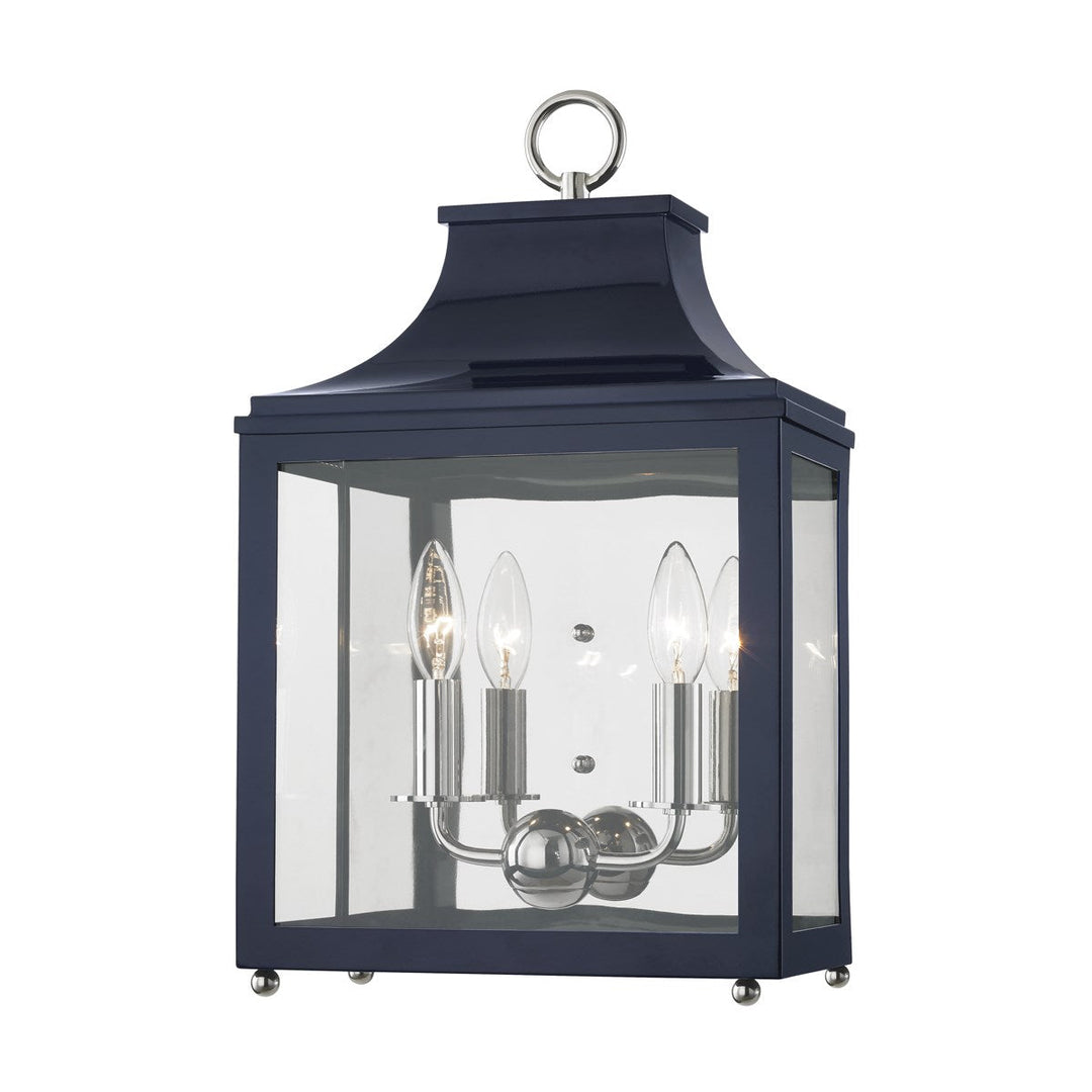 Leigh Wall Sconce - Polished Nickel/Navy