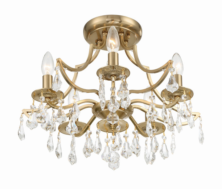 Crystorama Cedar 5 Light Polished Chrome Semi Flush Mount