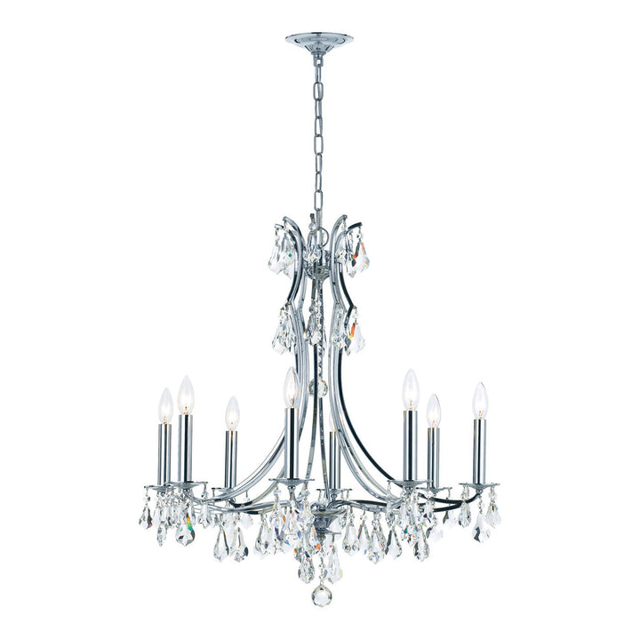 Crystorama Cedar 8 Light Polished Chrome Chandelier