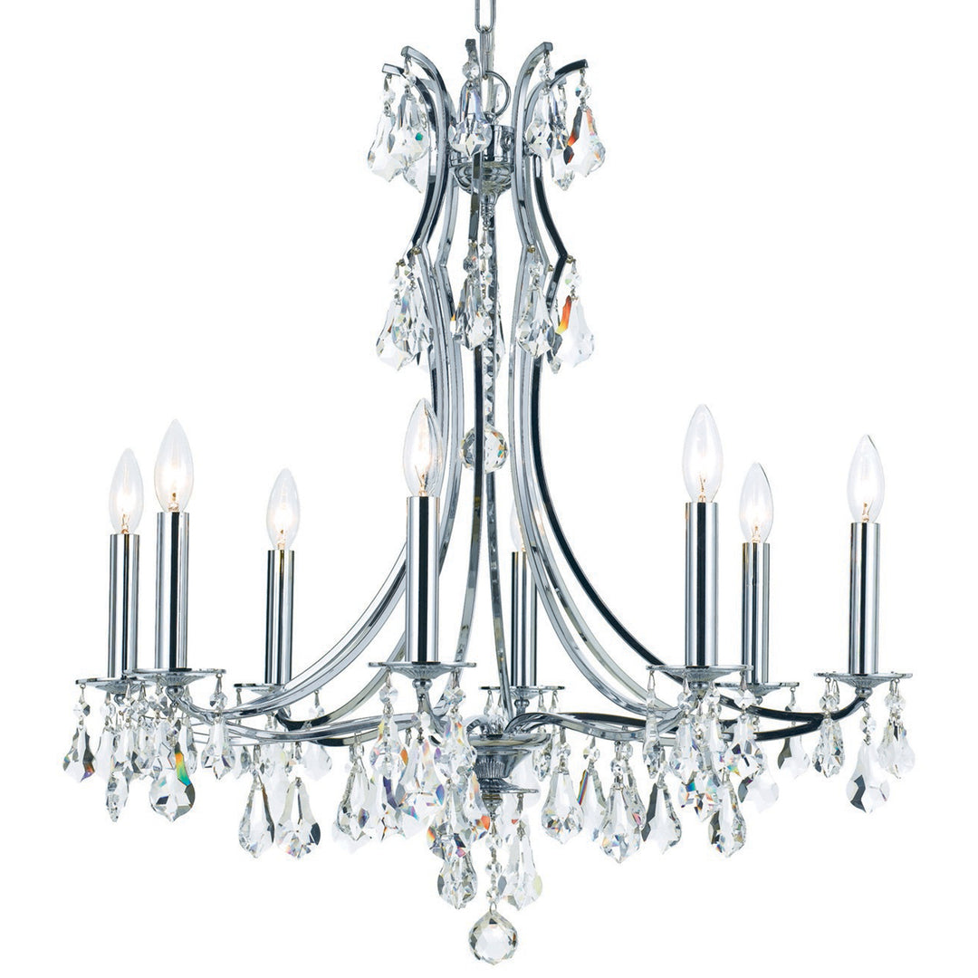 Crystorama Cedar 8 Light Polished Chrome Chandelier