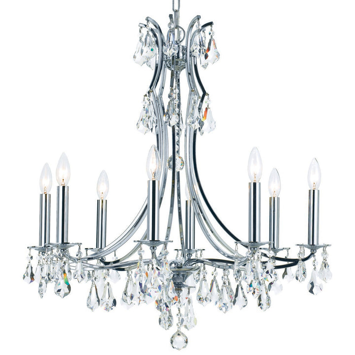 Crystorama Cedar 8 Light Polished Chrome Chandelier