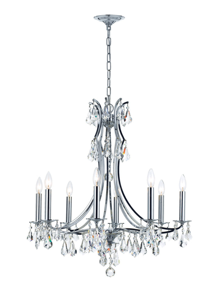 Crystorama Cedar 8 Light Polished Chrome Chandelier