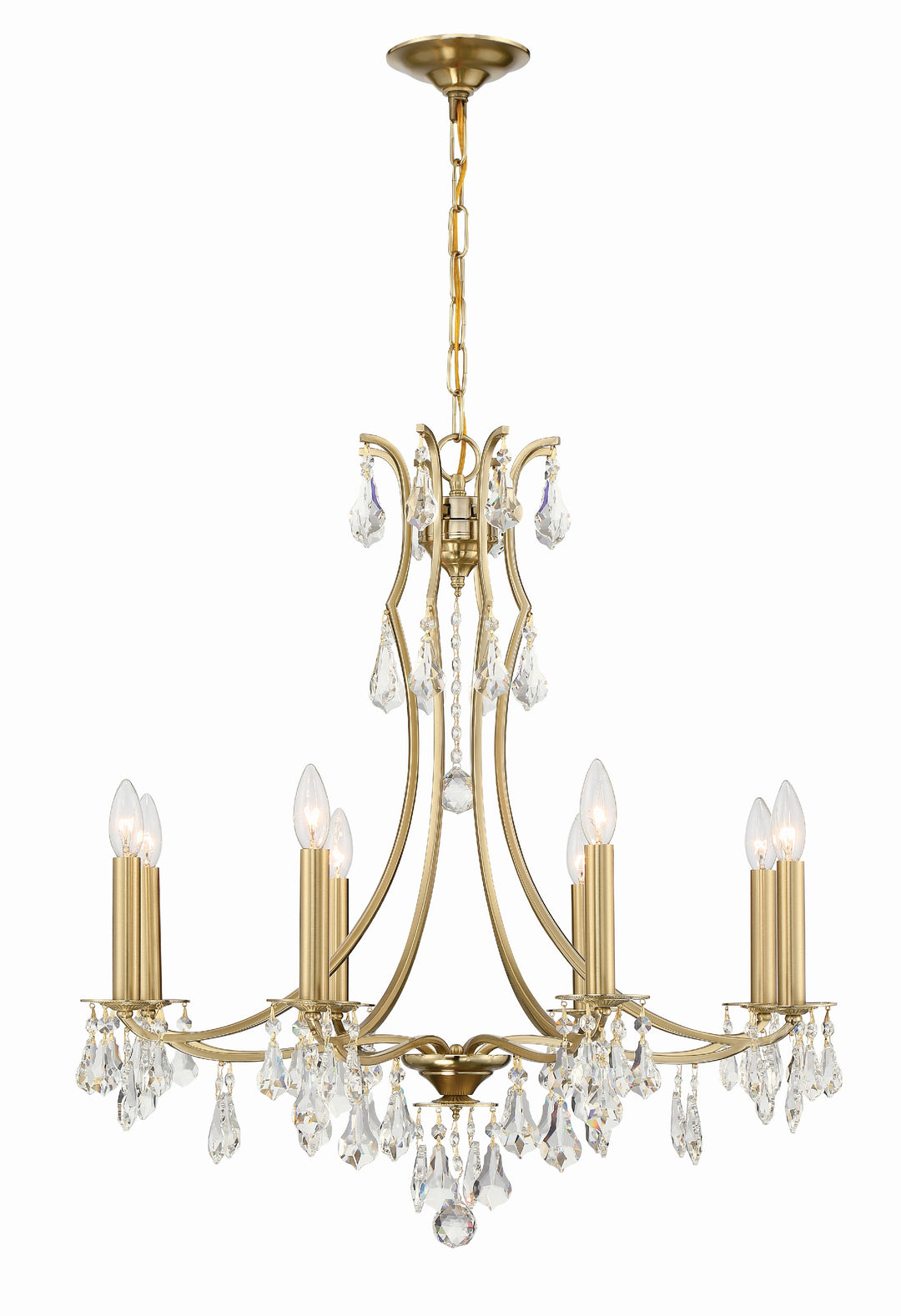 Crystorama Cedar 8 Light Polished Chrome Chandelier