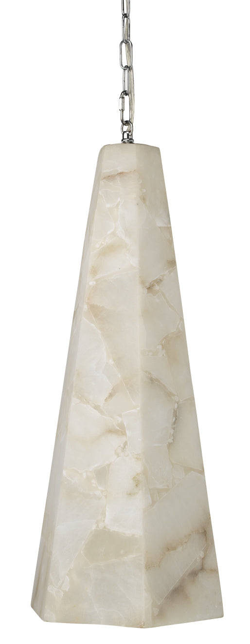 Borealis Tall Hexagon Pendant-White