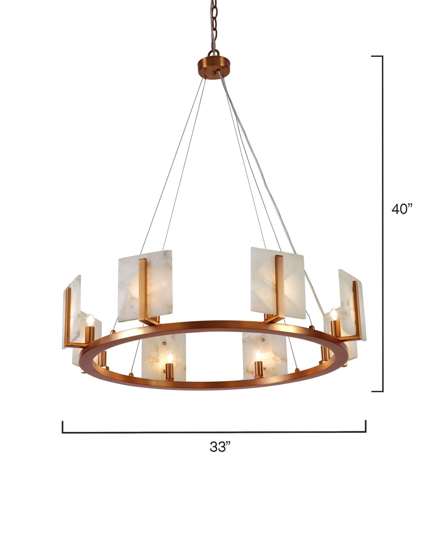 Halo Chandelier-Brass