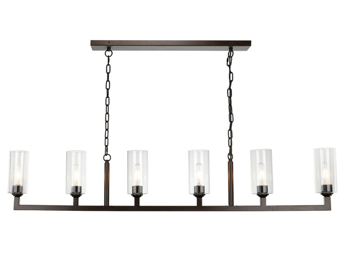 Linear 6 Light Chandelier-Oil Rubbed Bronze-5LINE6-OBC