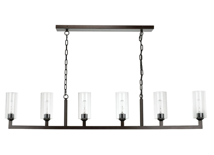 Linear 6 Light Chandelier-Oil Rubbed Bronze-5LINE6-OBC