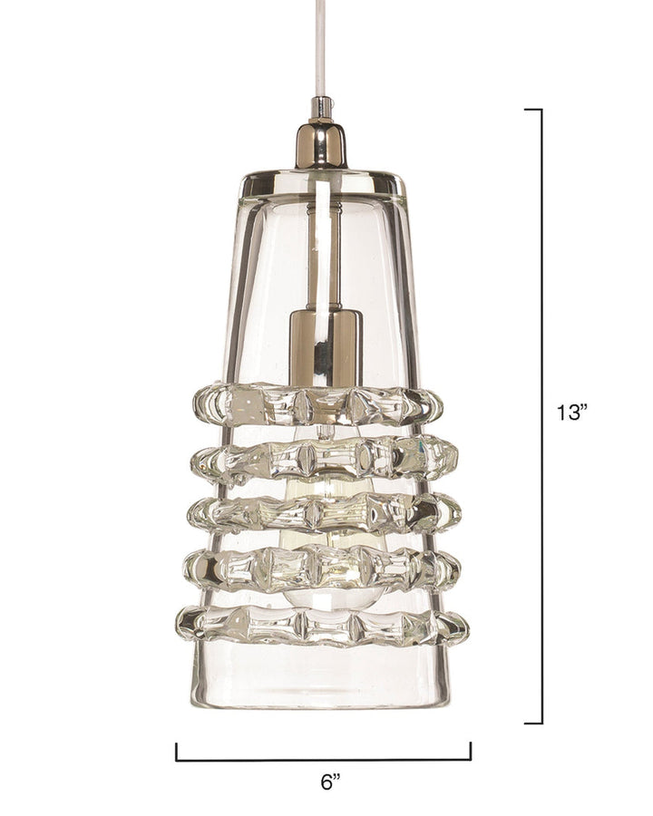 Long Ribbon Pendant-Clear -5RIBB-LOC