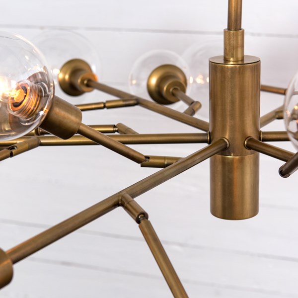 Pellman Chandelier-Matte Brass