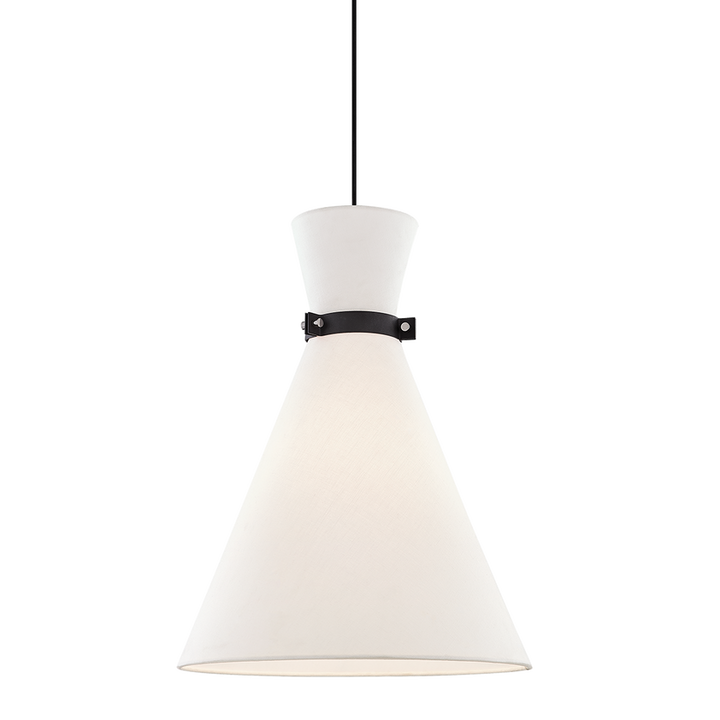 Julia Pendant - Polished Nickel/Dusk Black